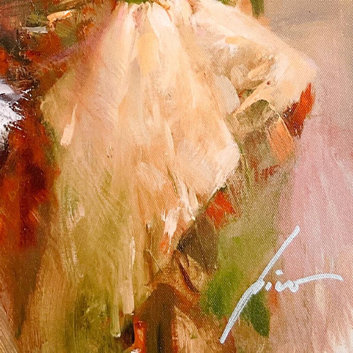 Pino (1939-2010) "Silk Taffeta" Limited Edition on Canvas, Numbered and Hand Signed with Certificate of Authenticity.