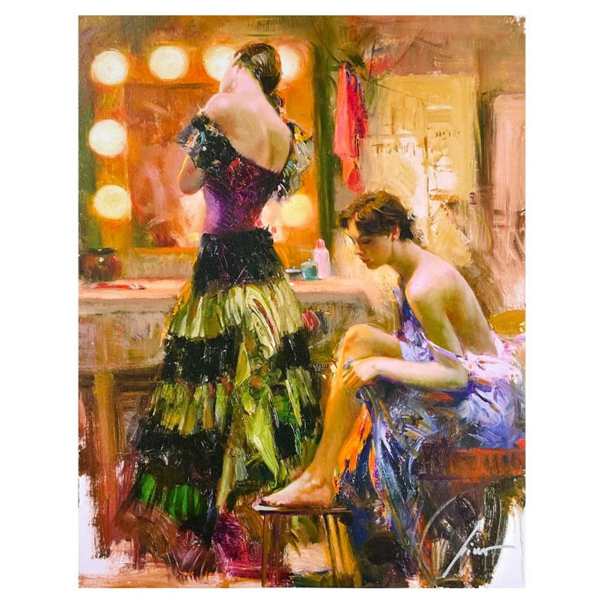 Pino (1939-2010) "Almost Ready" Limited Edition on Canvas, Numbered and Hand Signed with Certificate of Authenticity.