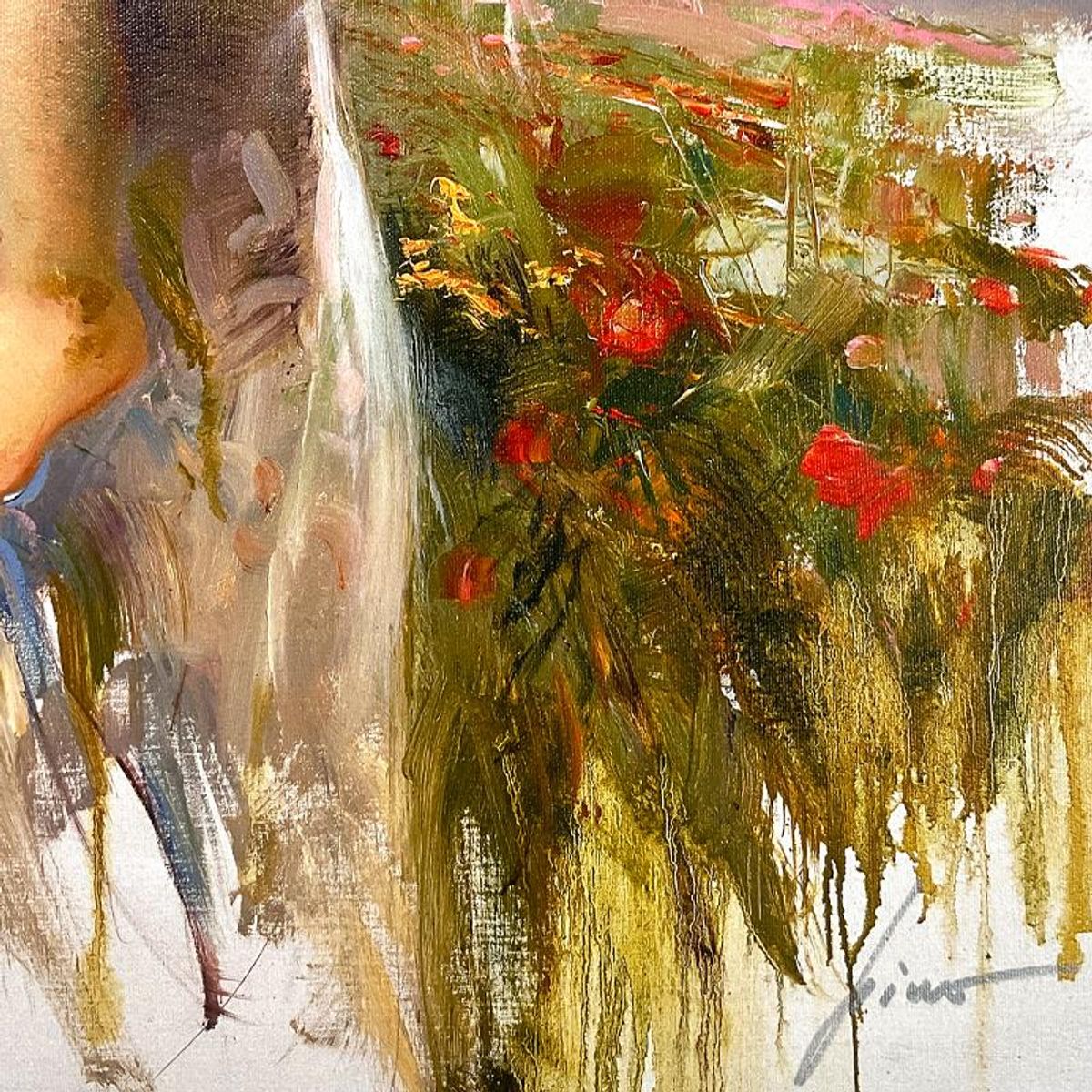 Pino (1939-2010) "Angel from Above" Limited Edition on Canvas, Numbered and Hand Signed with Certificate of Authenticity.