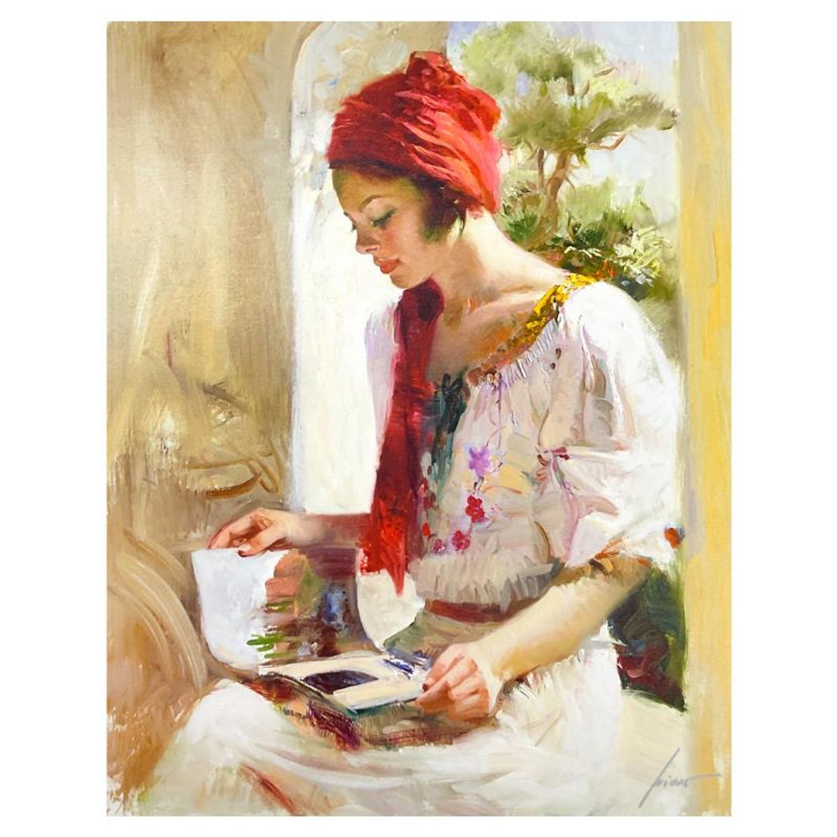 Pino (1939-2010) "Divine" Limited Edition on Canvas, Numbered and Hand Signed with Certificate of Authenticity.