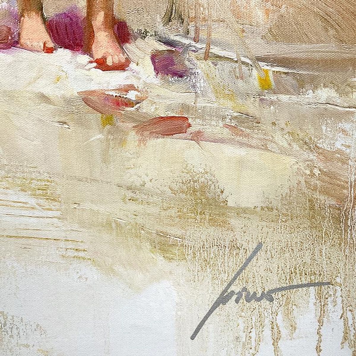 Pino (1939-2010), "Treasured Moments" Limited Edition on Canvas, Numbered and Hand Signed with Certificate of Authenticity.
