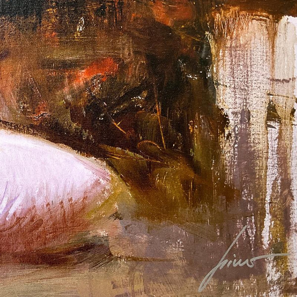 Pino (1939-2010), "Reflections of the Heart" Limited Edition on Canvas, Numbered and Hand Signed with Certificate of Authenticity.