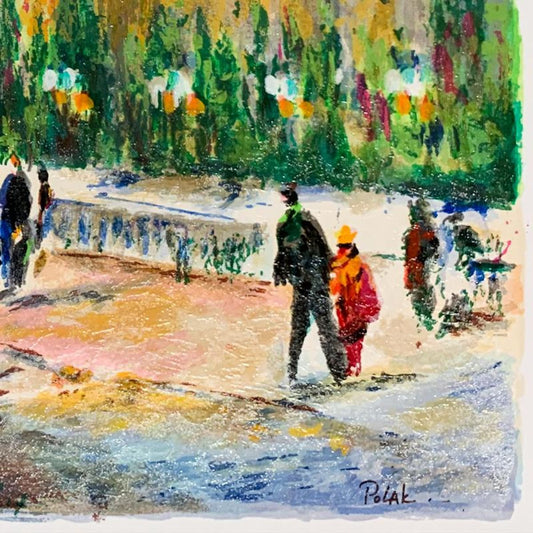 Dimitri Polak (1922-2008), "Like a Parisian Celebration" Hand Signed Limited Edition Serigraph on Paper with Letter of Authenticity.