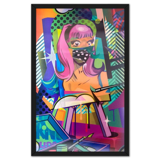 POSE, "Easel" Framed Limited Edition Lenticular Artist Edition with Hand Signed Certificate of Authenticity