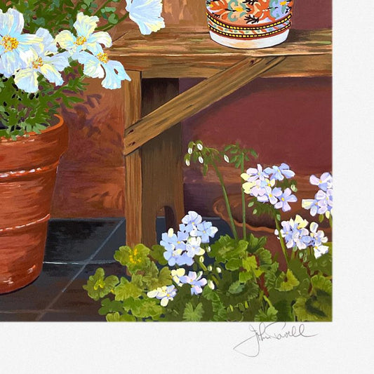 John Powell, "Blue Window" Limited Edition Printer's Proof Serigraph, Numbered and Hand Signed with Letter of Authenticity.