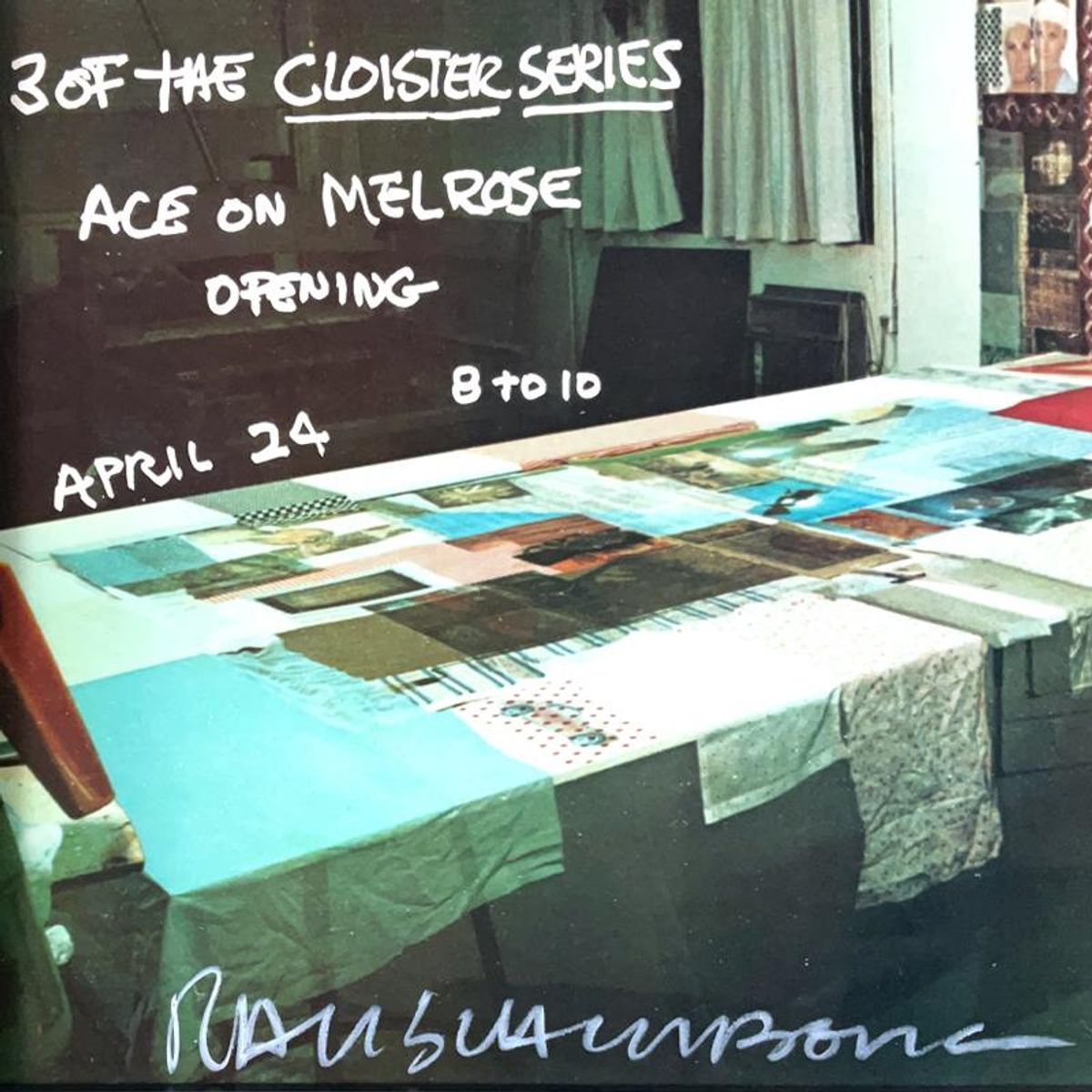 Robert Rauschenberg (1925-2008), "Cloister Series" Framed Hand Signed Vintage Poster (37.5" x 29") with Letter of Authenticity.