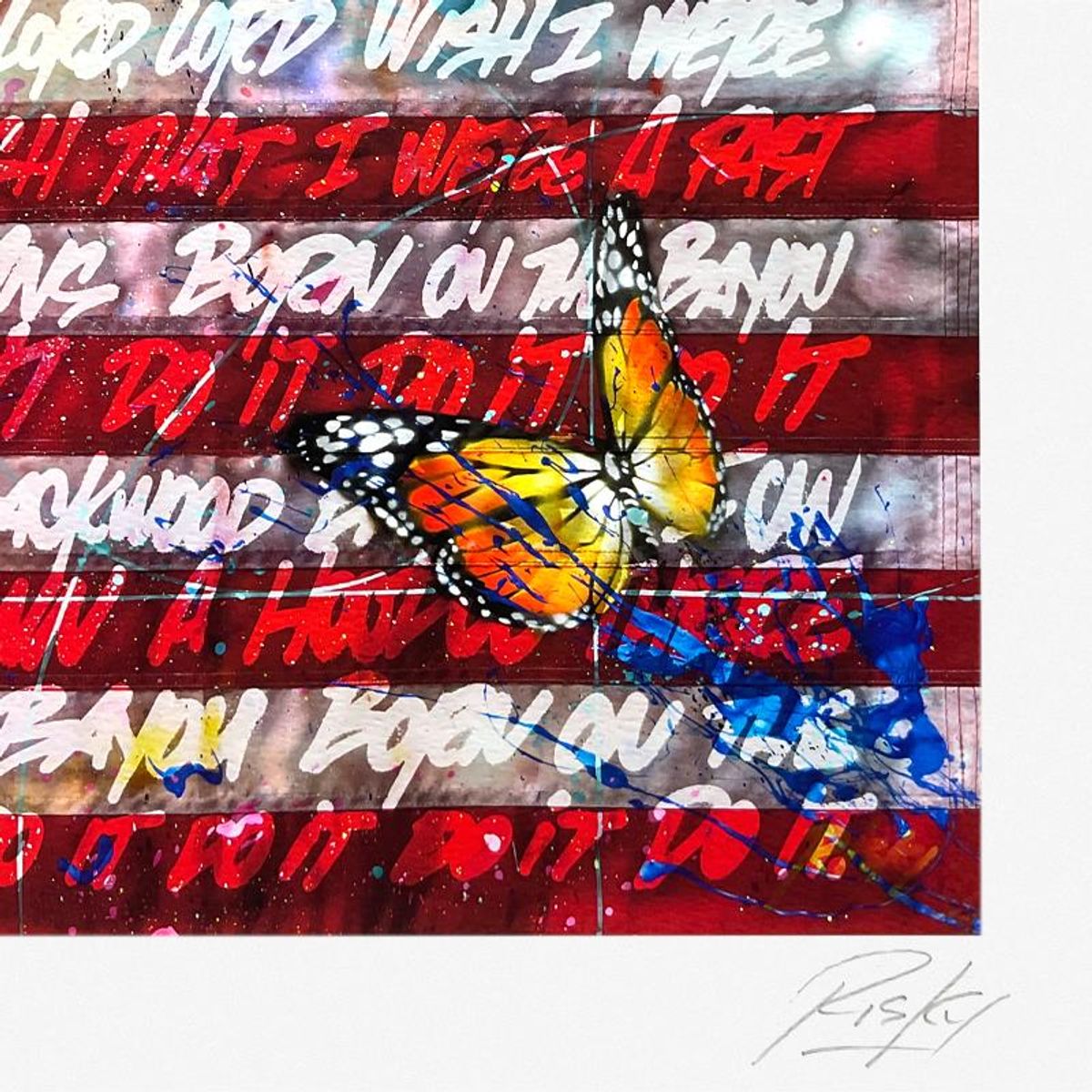 RISK, "Born on the 4th" Limited Edition, Numbered and Hand Signed with Letter Authenticity
