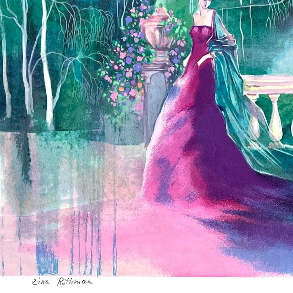 Zina Roitman, Limited Edition Serigraph, Hand Signed and Numbered, Letter of Authenticity.