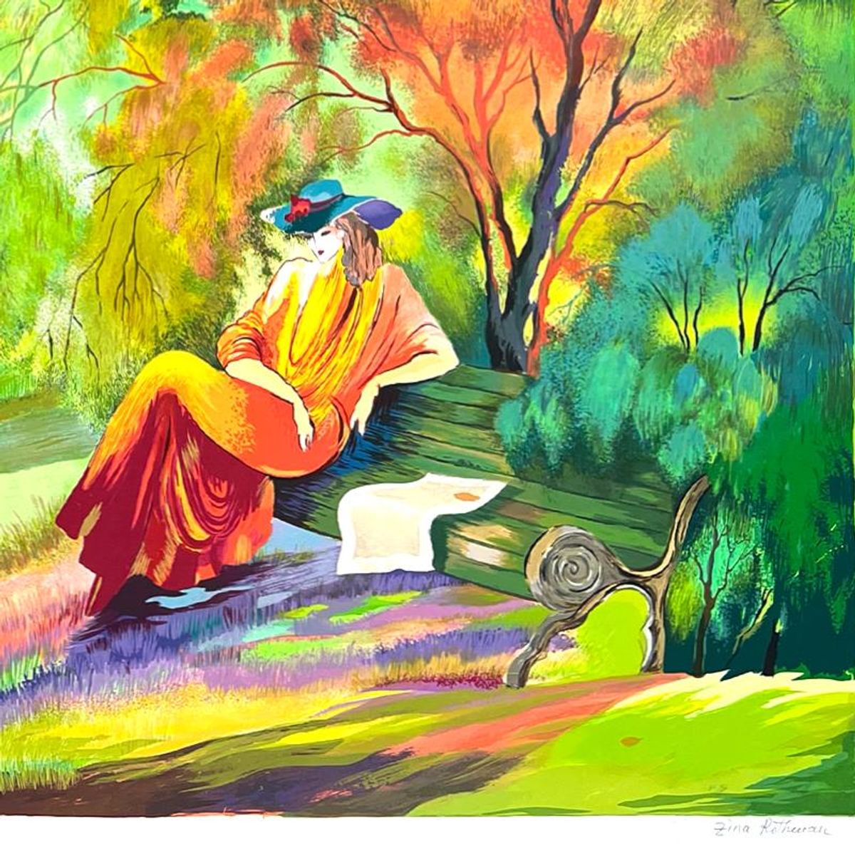 Zina Roitman, Limited Edition Serigraph, Hand Signed and Numbered, Letter of Authenticity.