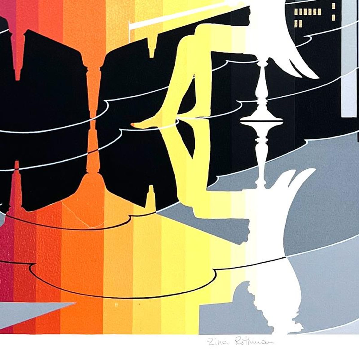 Zina Roitman, Limited Edition Serigraph, Hand Signed and Numbered with Letter of Authenticity.