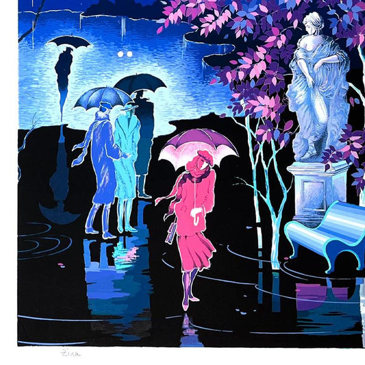 Zina Roitman, "Rainy Night" Limited Edition Serigraph, Hand Signed and Numbered, Letter of Authenticity.