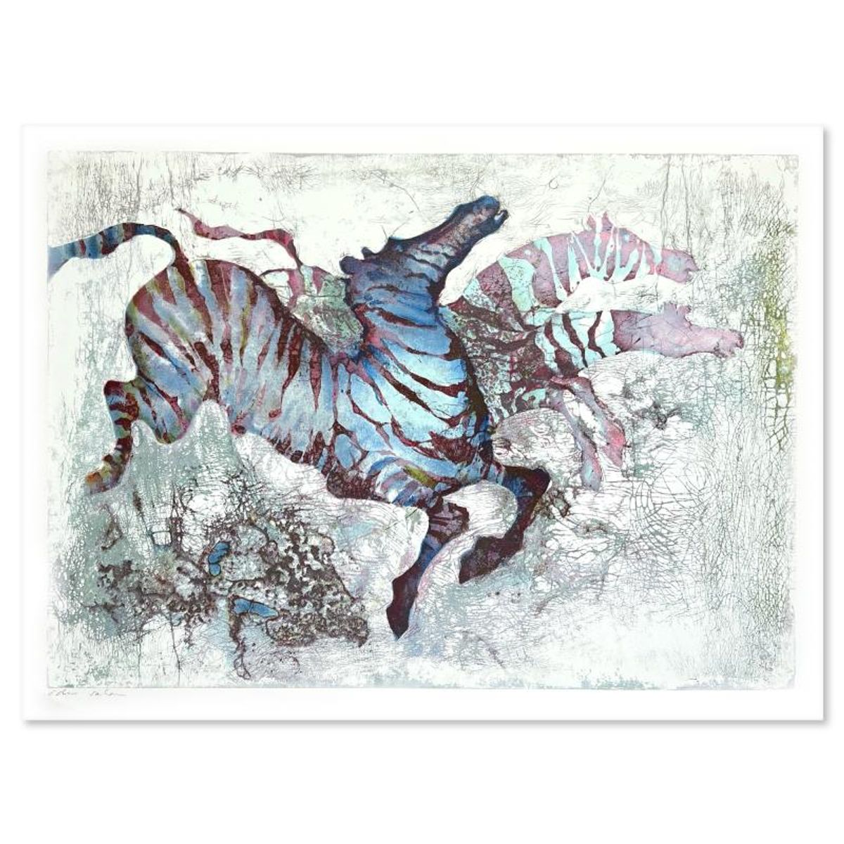 Edwin Salomon (1935-2014), "Zebras" Limited Edition Serigraph, Hand Signed and Numbered; Letter of Authenticity.
