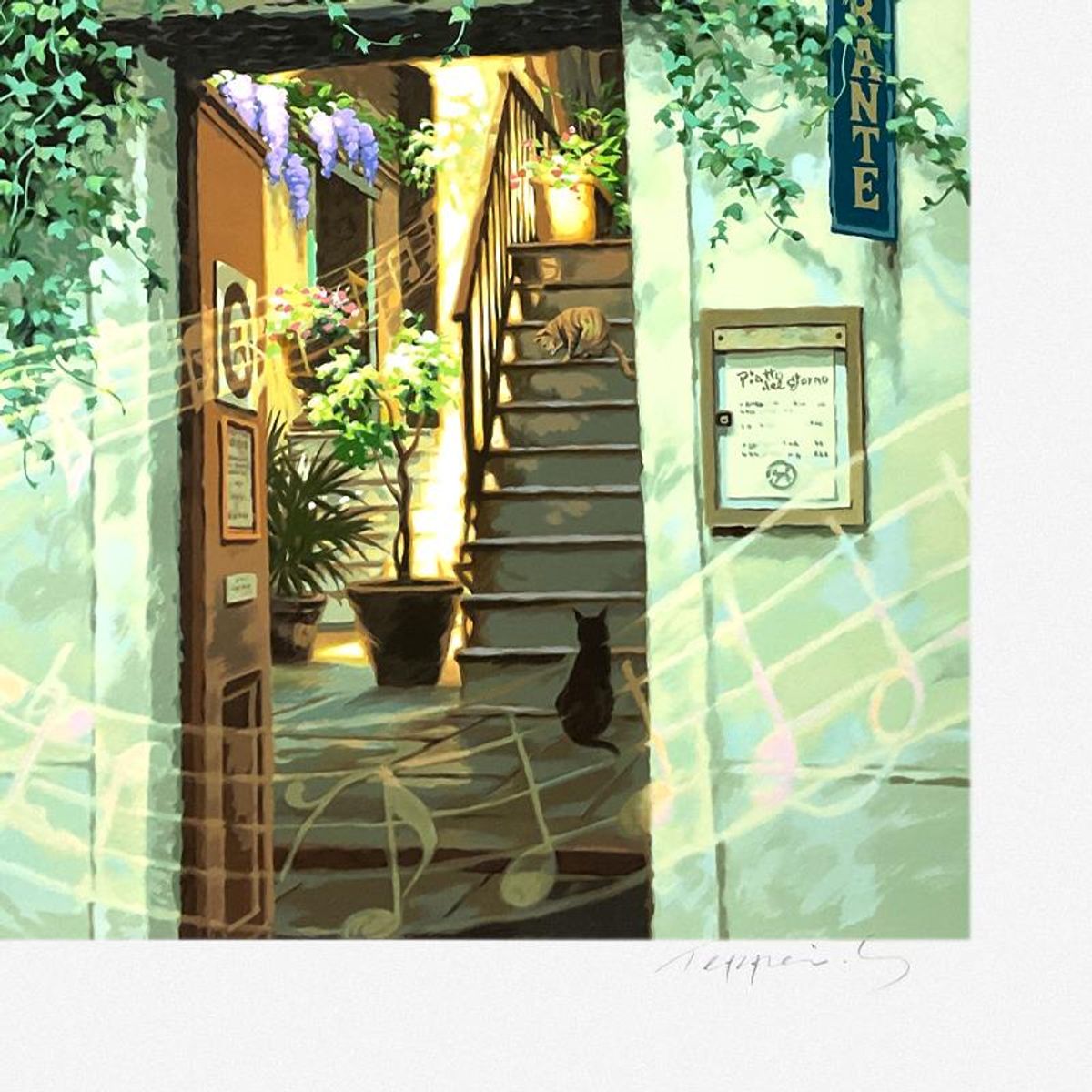 Teppei Sasakura, "Glicine" Limited Edition Printers Proof, Numbered and Hand Signed with Letter of Authenticity