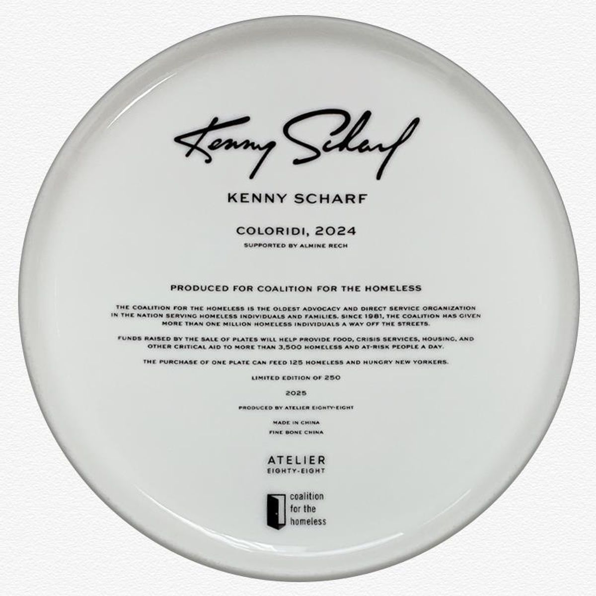 Kenny Scharf, "Coloridi" Framed Limited Edition Fine Bone China Plate