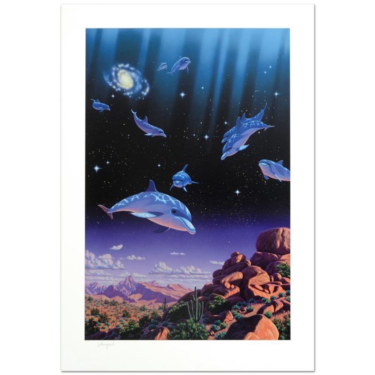 William Schimmel, "Ocean Dreams" Limited Edition Giclee, Numbered and Hand Signed with Certificate of Authenticity.