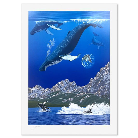 William Schimmel, "Dance of Humpbacks" Limited Edition Printer's Proof Serigraph, Numbered and Hand Signed with Letter of Authenticity