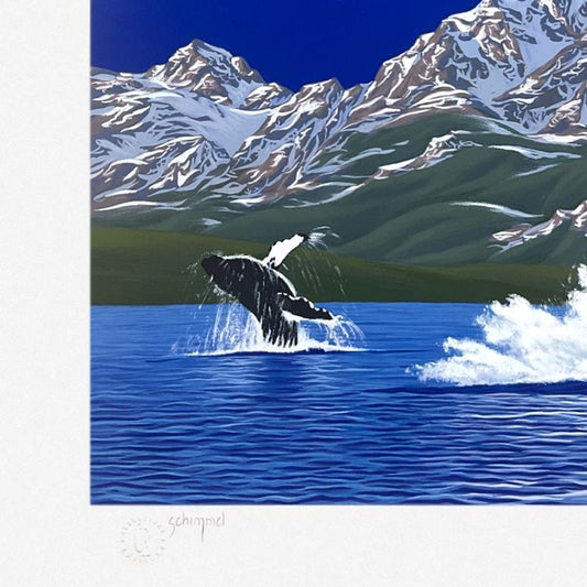 William Schimmel, "Dance of Humpbacks" Limited Edition Printer's Proof Serigraph, Numbered and Hand Signed with Letter of Authenticity