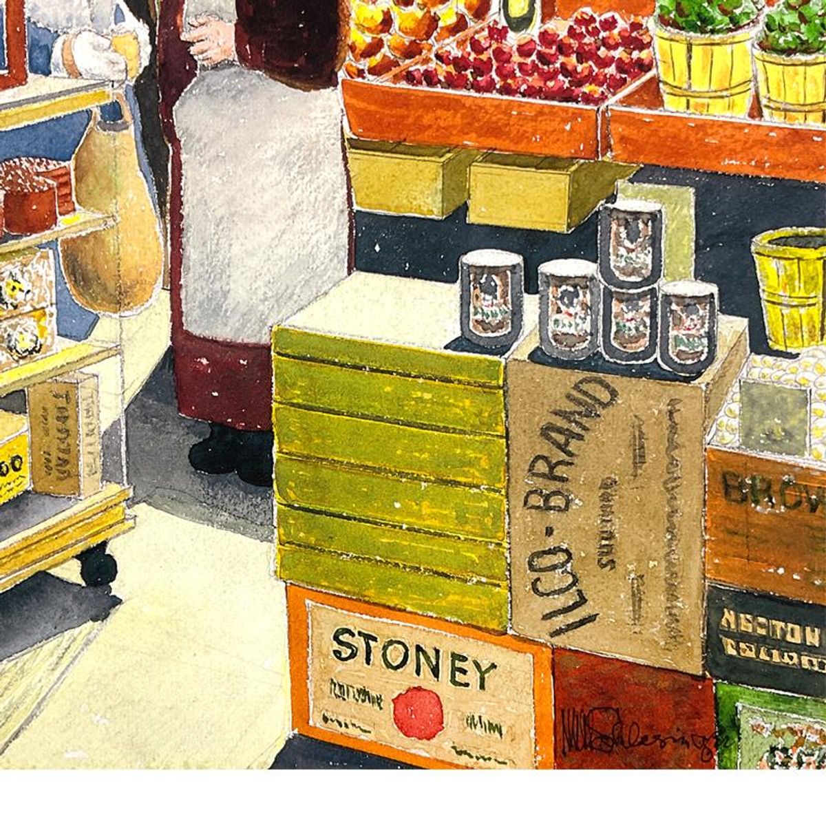 William Schlesinger (1915-2011), "Market Day II" Limited Edition Serigraph, Numbered and Hand Signed with Letter of Authenticity