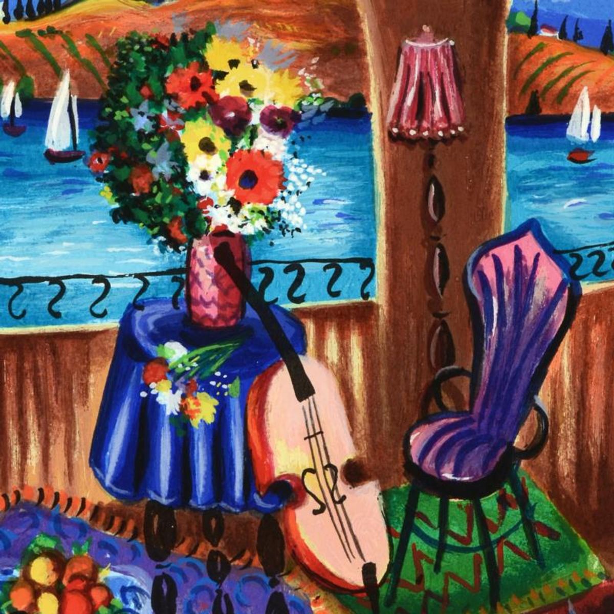 Shlomo Alter (1936-2021), "Spanish Guitar" Limited Edition Serigraph, Numbered and Hand Signed with Letter of Authenticity.