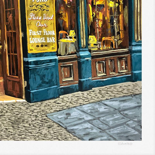 Viktor Shvaiko, "London for Two (White)" Limited Edition Printer's Proof Serigraph (30" x 50"), Numbered and Hand Signed with Letter of Authenticity.