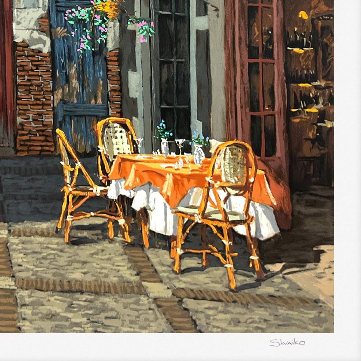 Viktor Shvaiko, "Plaza Del Correo Vejo (White)" Limited Edition Printer's Proof Serigraph (30" x 50"), Numbered and Hand Signed with Letter of Authenticity.