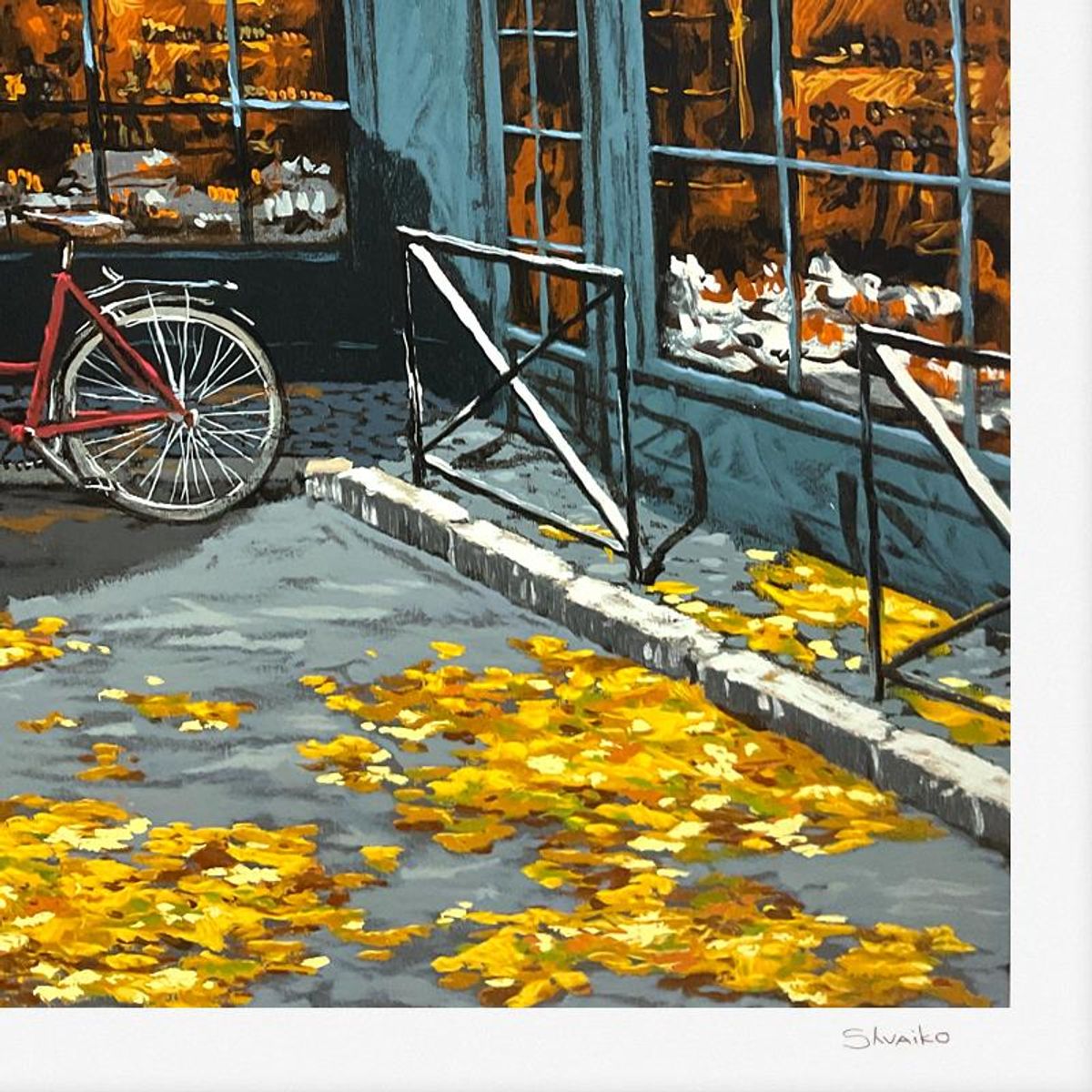 Viktor Shvaiko, "Autumn in Paris (White)" Limited Edition Printer's Proof Serigraph (30" x 50"), Numbered and Hand Signed with Letter of Authenticity.
