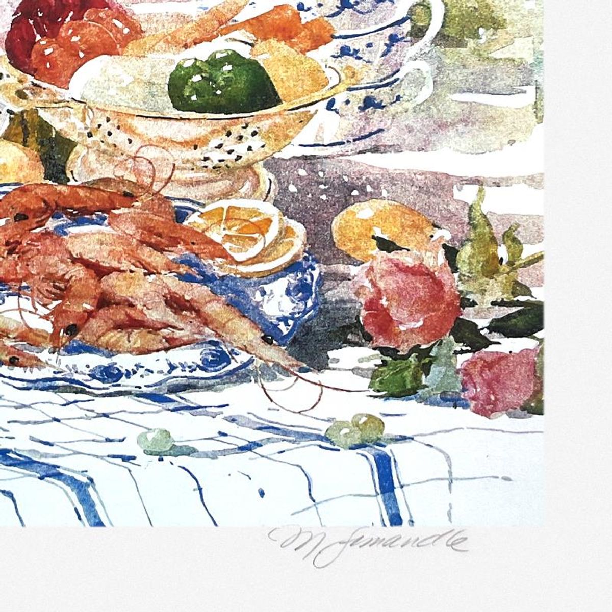 Marilyn Simandle, "Late Brunch" Limited Edition Printers Proof, Numbered and Hand Signed with Letter of Authenticity