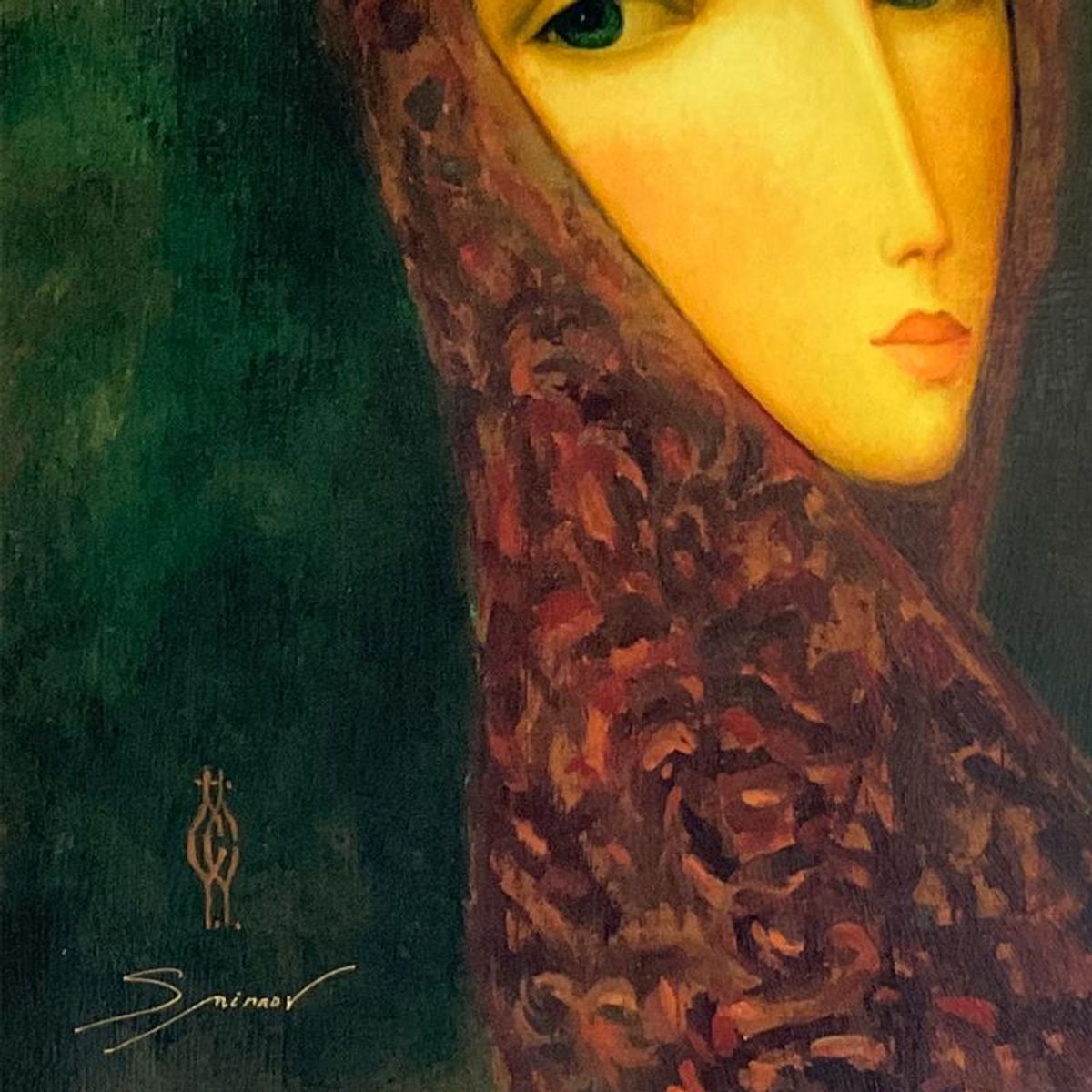 Sergey Smirnov (1953-2006), "Contessa" Limited Edition Mixed Media on Canvas, Numbered and Hand Signed with Letter of Authenticity.
