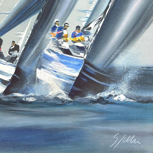 Victor Spahn, "America's Cup - Valence" hand signed limited edition lithograph with Certificate of Authenticity.