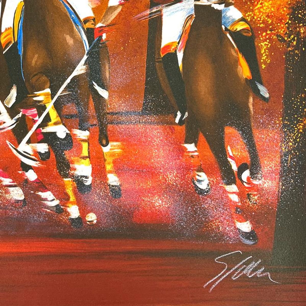 Victor Spahn, "Polo" hand signed limited edition lithograph with Certificate of Authenticity.