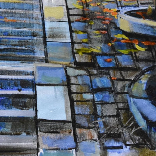 Vadik Suljakov, "Steps Near Montmartre" Hand Embellished Limited Edition on Canvas, Numbered and Hand Signed with Certificate of Authenticity.