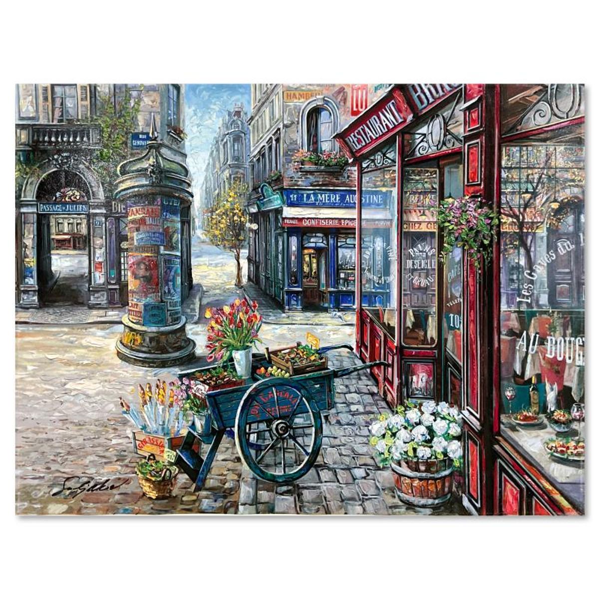 Vadik Suljakov, "Passage Le Julien" Hand Embellished Limited Edition Publisher's Proof on Canvas, Numbered Inverso and Hand Signed with Letter of Authenticity.