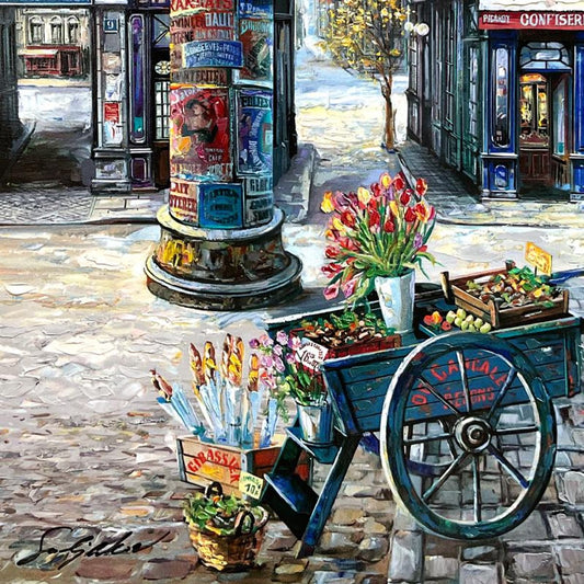 Vadik Suljakov, "Passage Le Julien" Hand Embellished Limited Edition Publisher's Proof on Canvas, Numbered Inverso and Hand Signed with Letter of Authenticity.