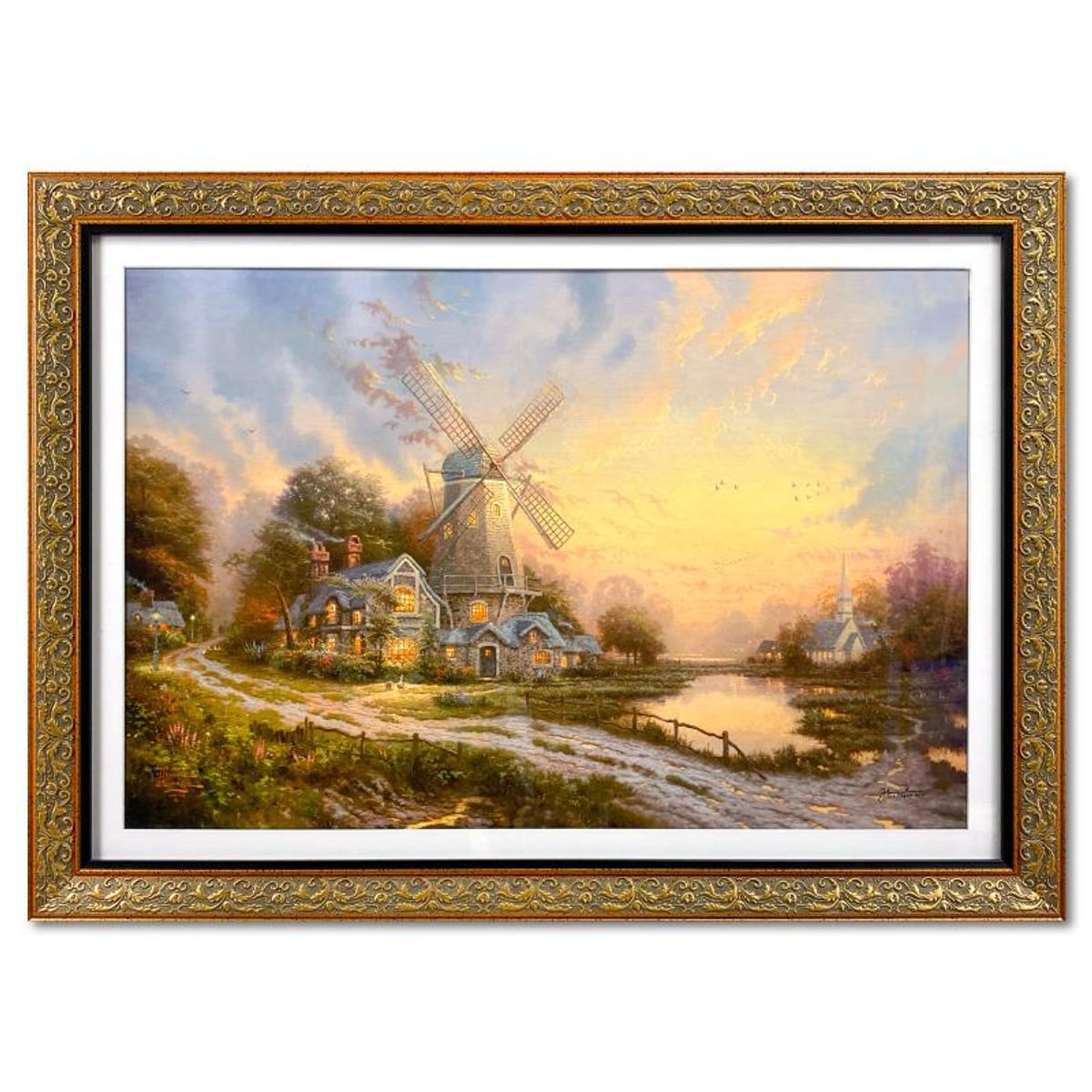 Thomas Kinkade (1958-2012), "Wind of the Spirit" Framed Limited Edition Lithograph, Numbered and Signed with Letter of Authenticity.