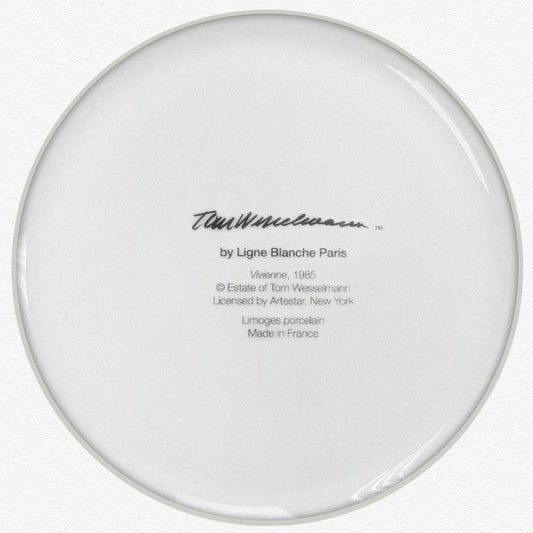 Tom Wesselmann (1931-2004), "Vivienne (1985)" Framed Limoges Porcelain Plate.