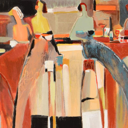 Yuri Tremler, "Girlfriends" Limited Edition Serigraph by Yuri Tremler, Hand Signed with Certificate of Authenticity.