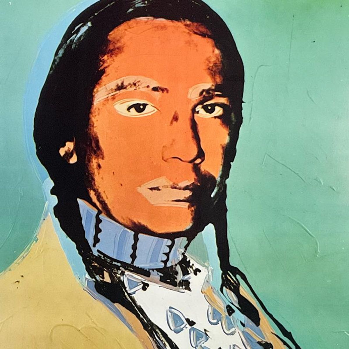 Andy Warhol (1928-1987), "The American Indian Series (Black)" Framed Vintage Poster (33" x 51") from Ace Gallery (1976) with Letter of Authenticity.