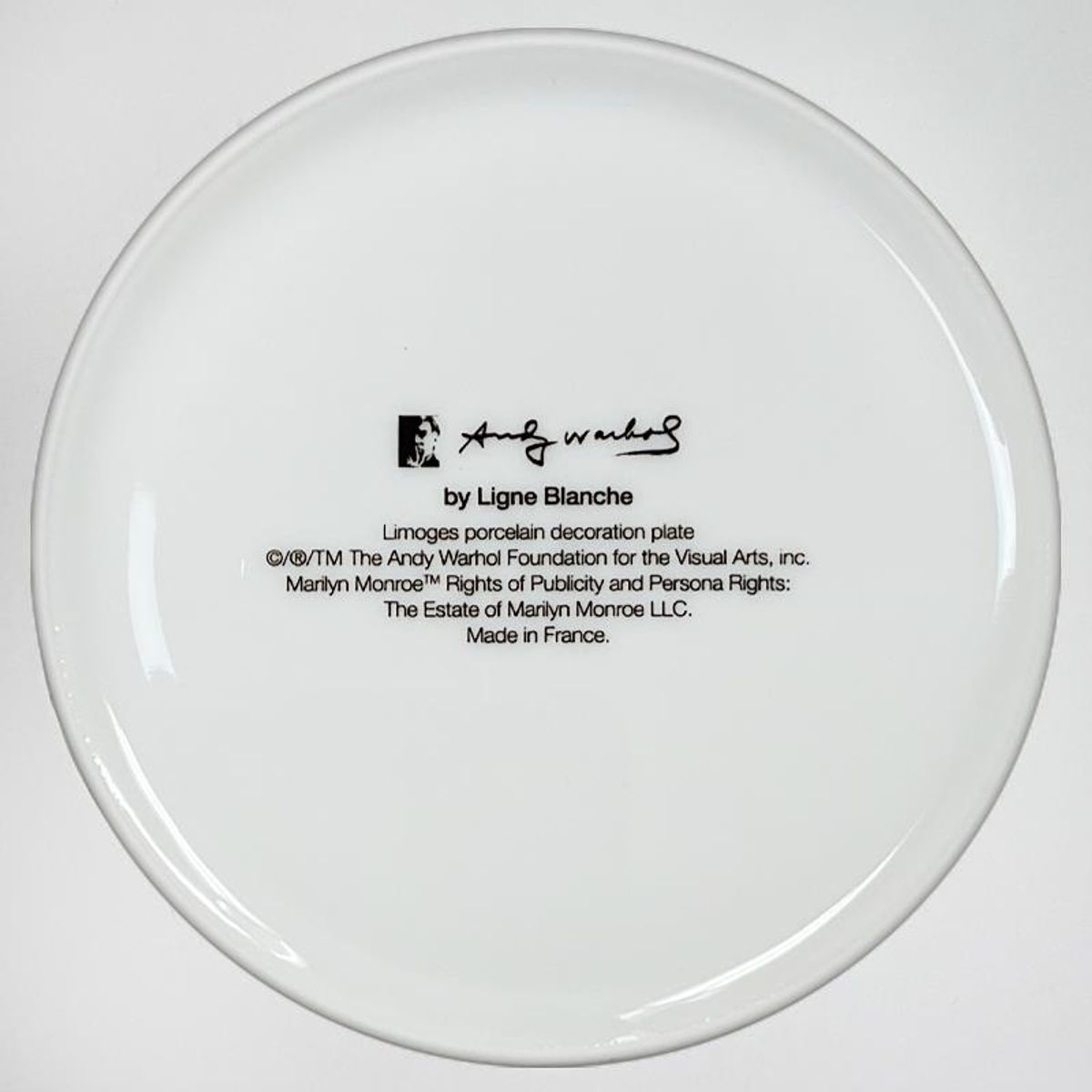 Andy Warhol (1928-1987), "Marilyn (Blue)" Framed Limoges Porcelain Plate.