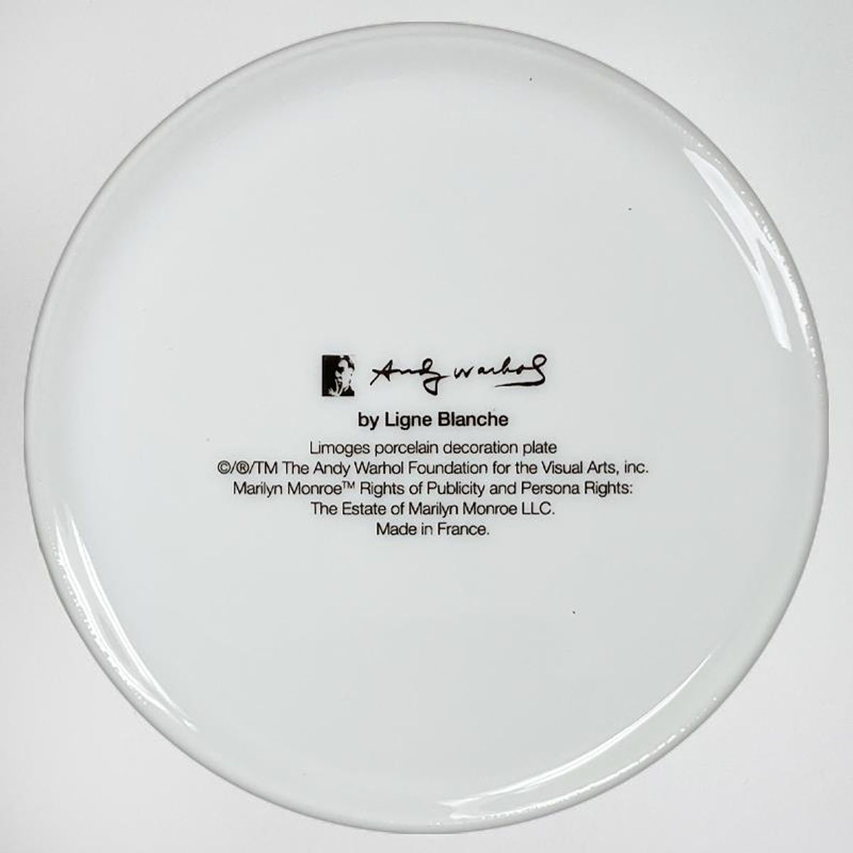 Andy Warhol (1928-1987), "Marilyn (Black)" Framed Limoges Porcelain Plate.