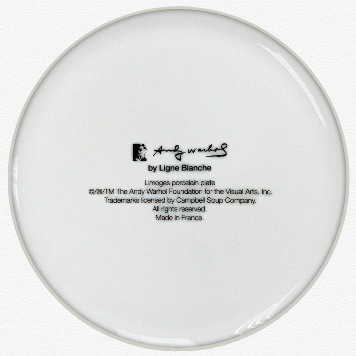 Andy Warhol (1928-1987), "Campbell (Blue/Yellow)" Framed Limoges Porcelain Plate.