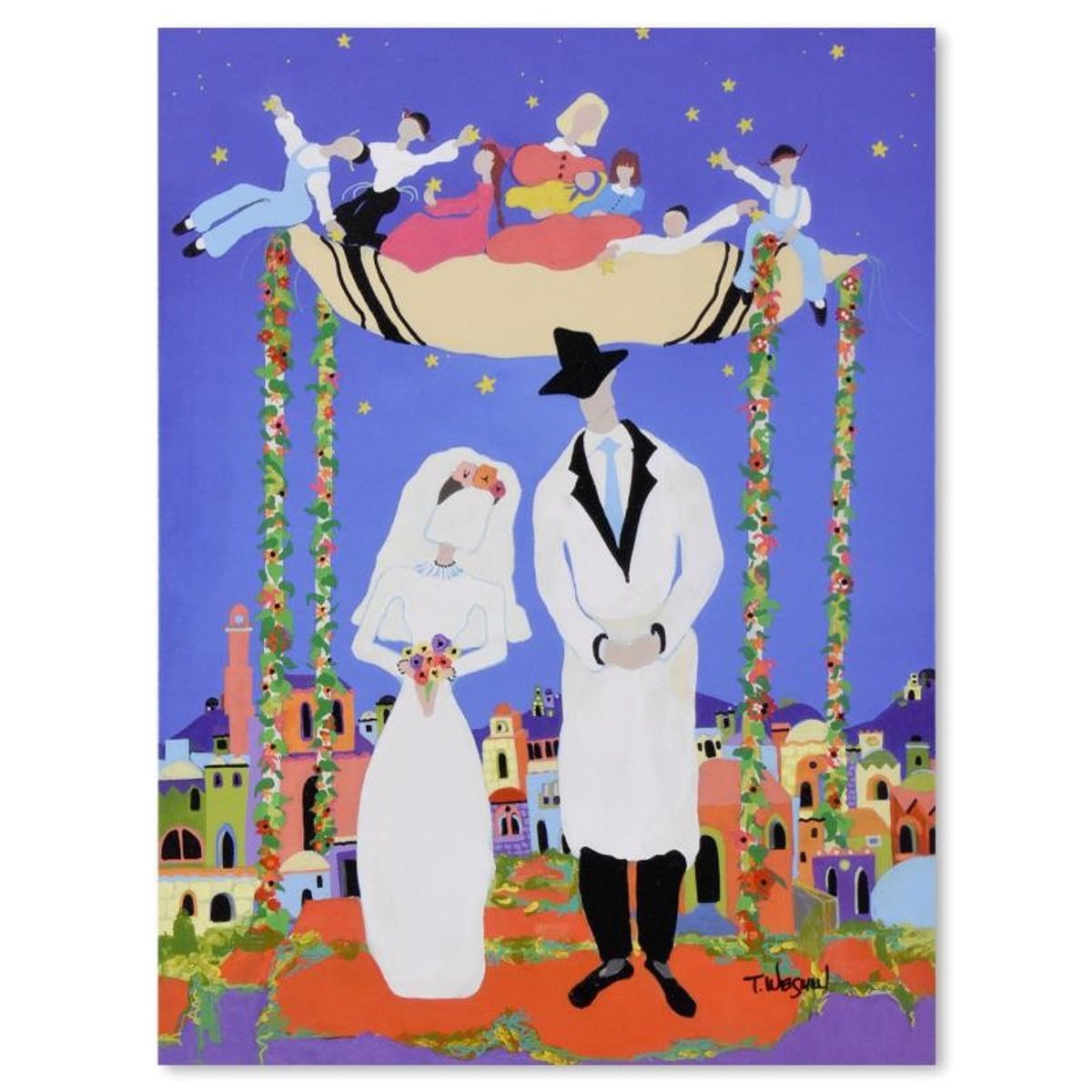 Tammy Weisman, "Od Yishama" Limited Edition on Gallery Wrapped Canvas, Numbered and Hand Signed with Letter of Authenticity.
