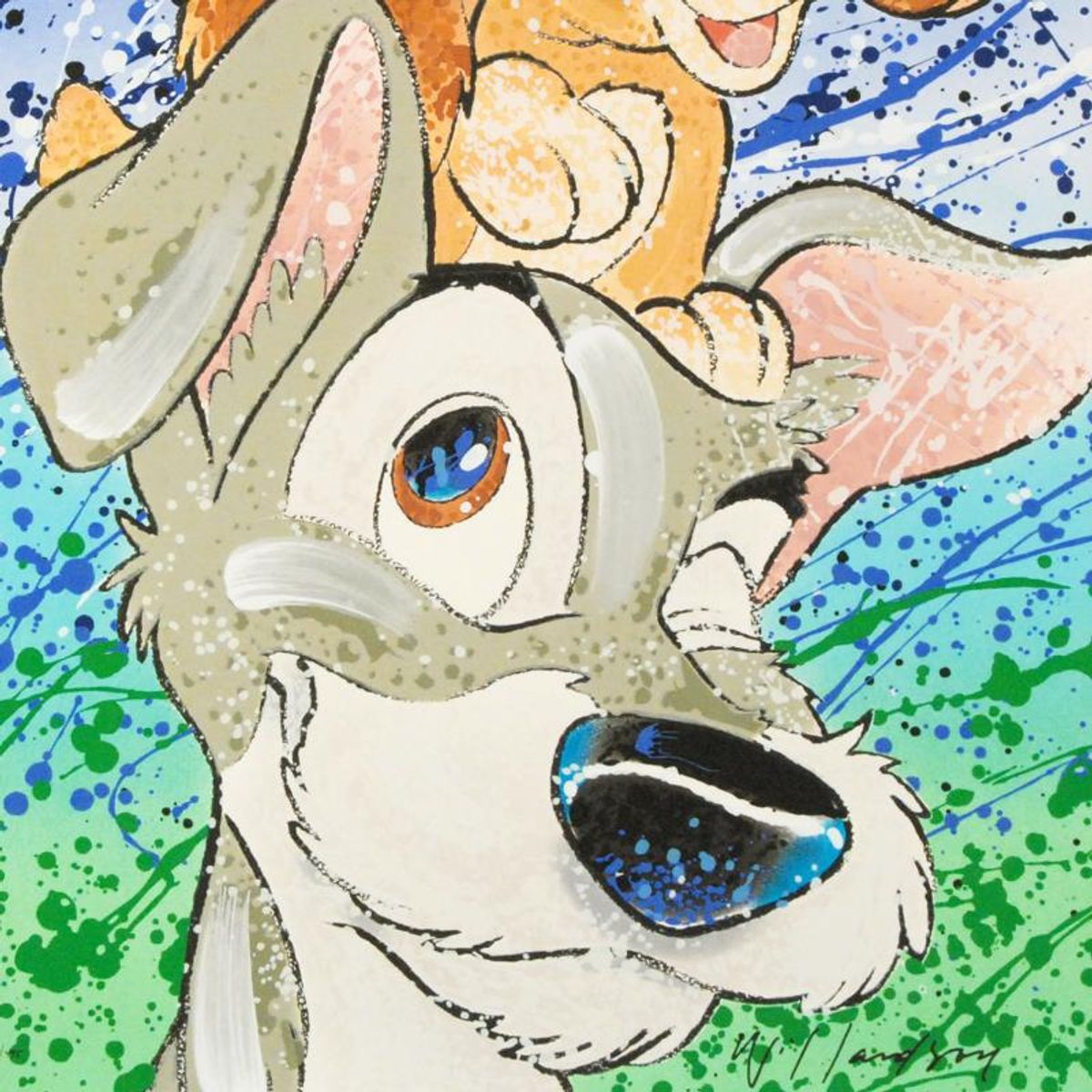 David Willardson, "Hair of the Dog" Hand Signed Limited Edition Disney Serigraph with Letter of Authenticity.