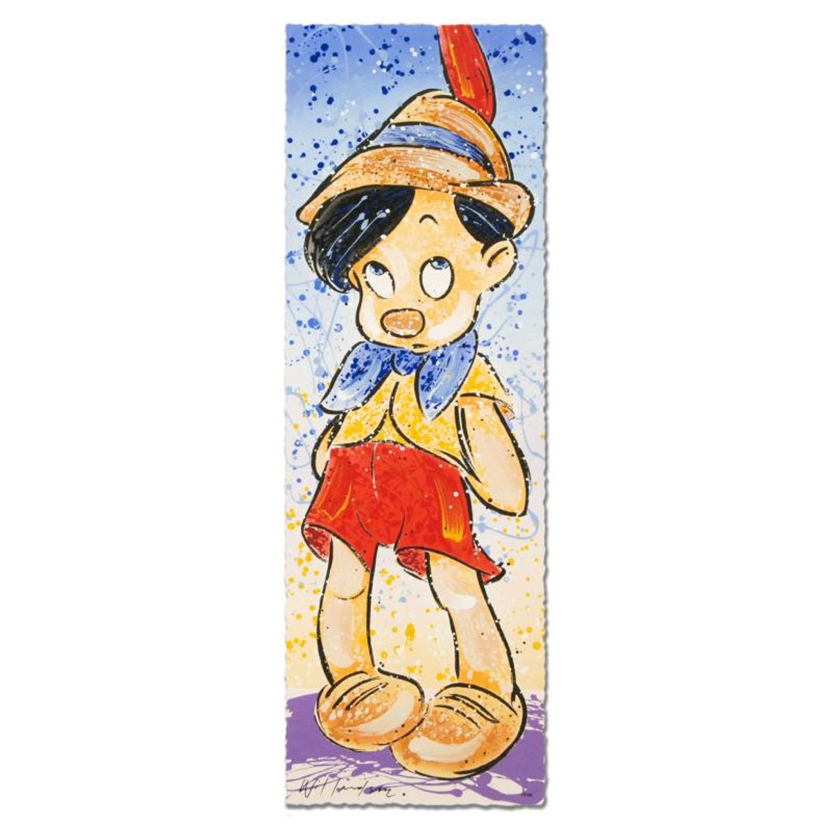 David Willardson, "Pinocchio" Hand Signed Limited Edition Disney Serigraph with Letter of Authenticity.