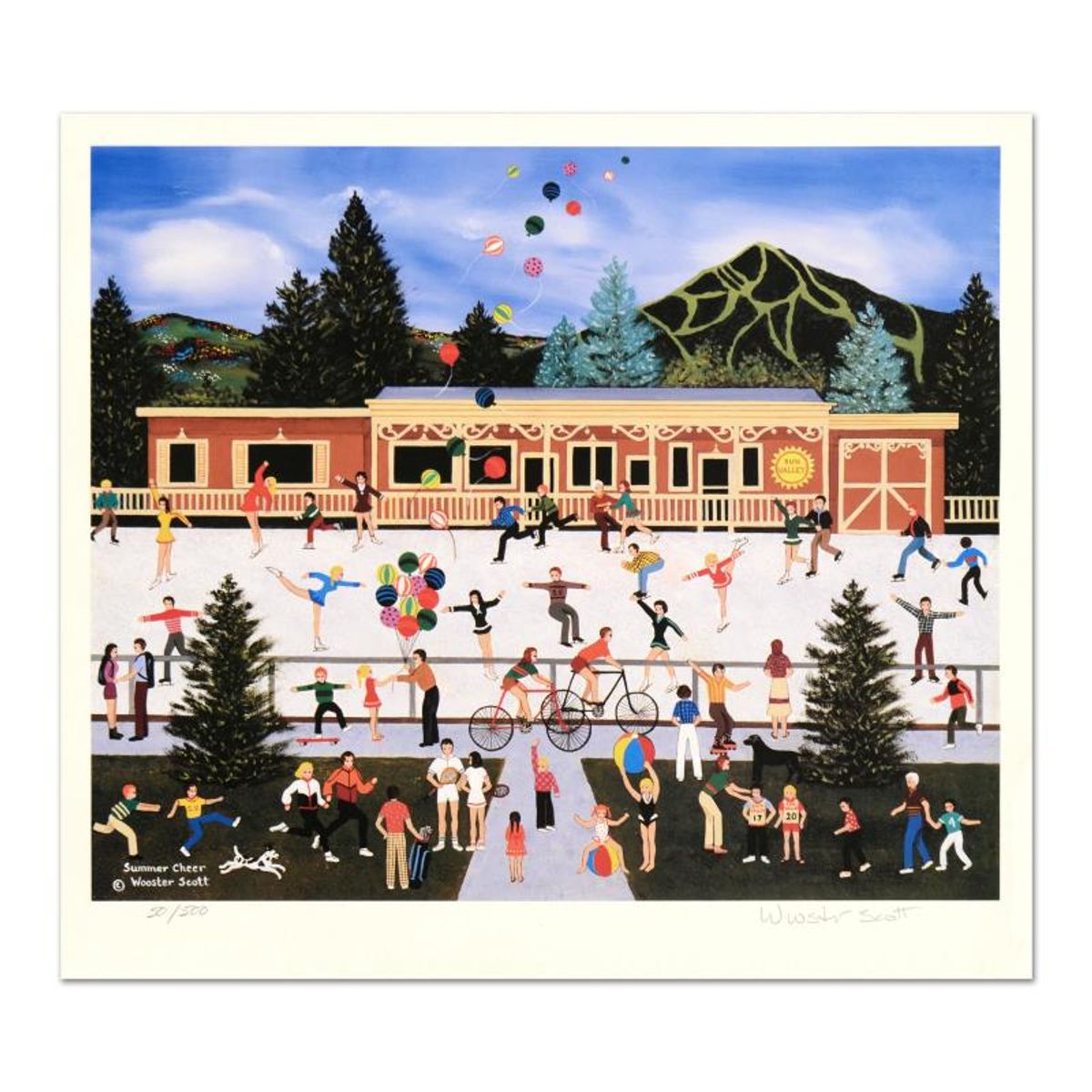 Jane Wooster Scott, "Summer Cheer" Hand Signed Limited Edition Lithograph with Letter of Authenticity.