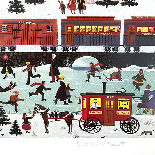 Jane Wooster Scott, "The View at Ardmore Junction" Limited Edition Lithograph, Numbered and Hand Signed with Letter of Authenticity.