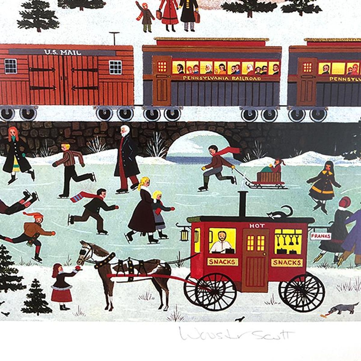 Jane Wooster Scott, "The View at Ardmore Junction" Limited Edition Lithograph, Numbered and Hand Signed with Letter of Authenticity.