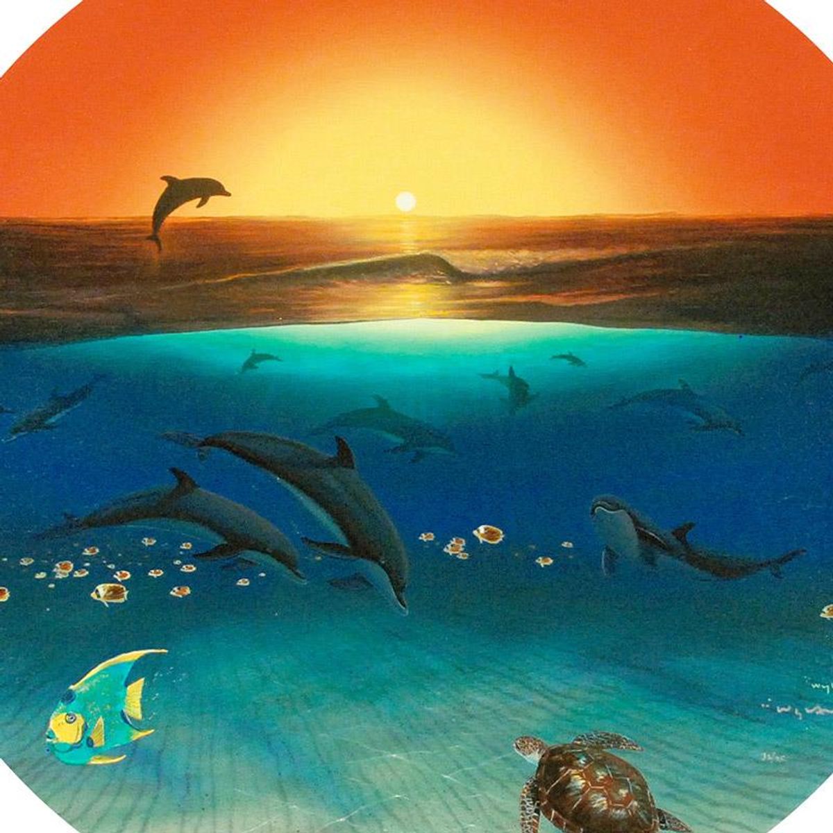 Warmth of the Sea Limited Edition Giclee on Canvas by renowned artist WYLAND, Numbered and Hand Signed with Certificate of Authenticity.