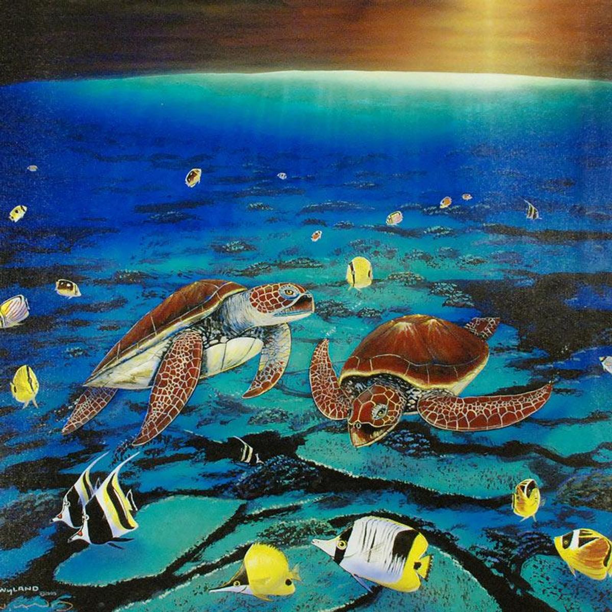 Ancient Mariner Limited Edition Giclee on Canvas (30" x 40") by Renowned Artist Wyland, Numbered and Hand Signed with Certificate of Authenticity.