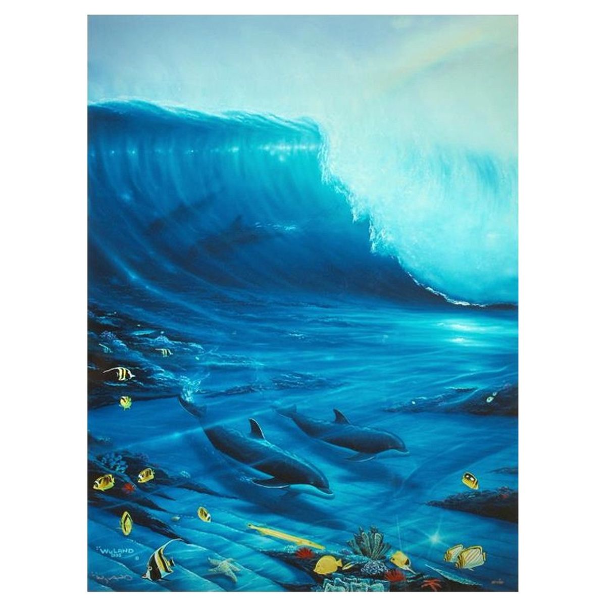 Wyland, "Surf's Up" Hand Embellished Limted Edition Cibachrome (27" x 36"), AP Numbered and Hand Signed with Certificate