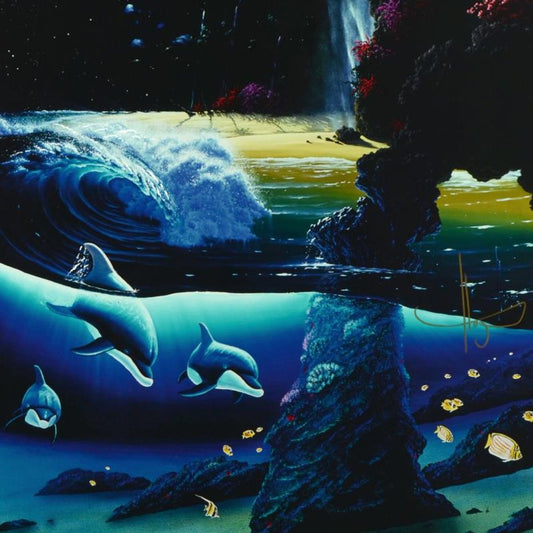 Wyland, "Island Paradise" Limited Edition Cibachrome, Numbered and Hand Signed with Certificate of Authenticity.